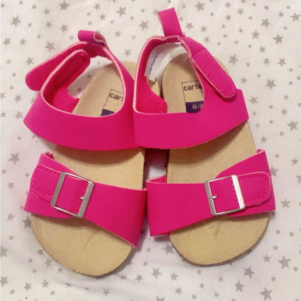 Carter's Pink Sandals with Adjustable Straps